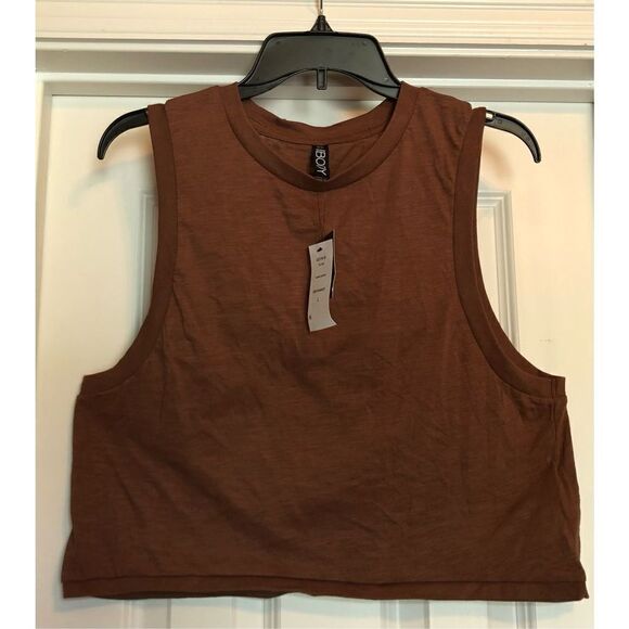 COTTON ON BODY - L Sz L Cropped Tank Top w/Crew Neck & Cut-In Sleeves CUTE & NWT - Picture 1 of 14